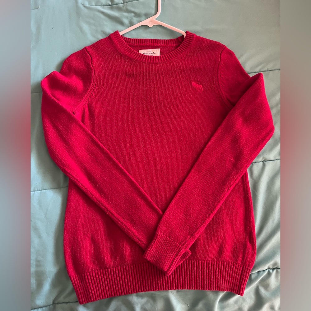 Abercrombie & Fitch Vibrant Red Knit Top